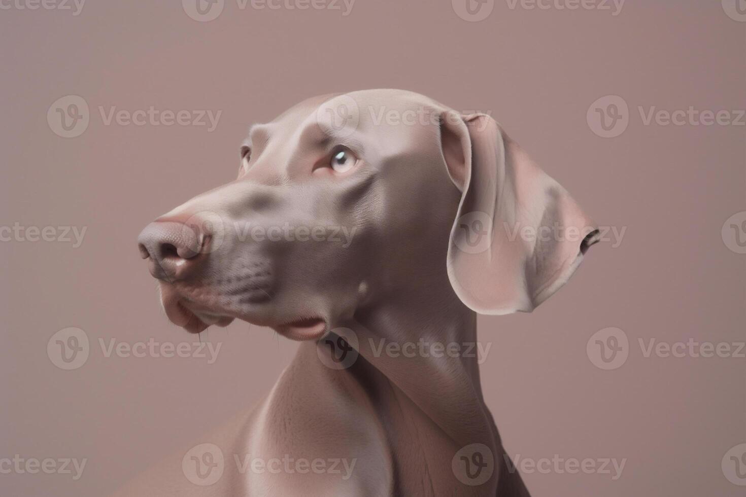 Weimaraner Dog. Futuristic Aesthetic photo