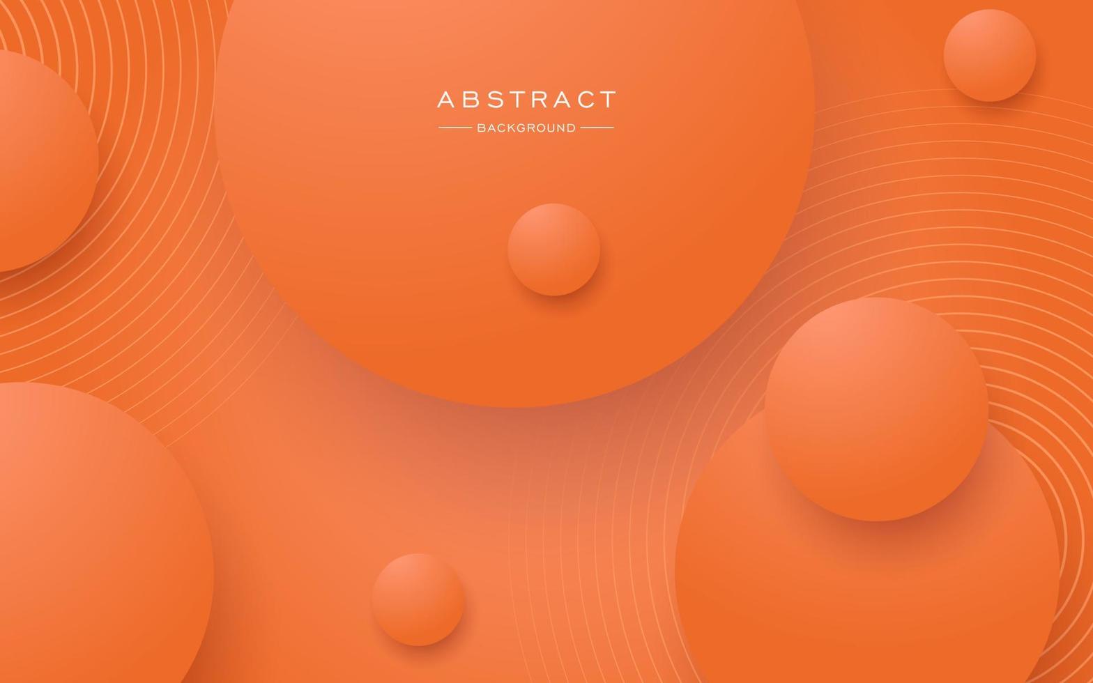 modern orange circle ball 3d style papercut background. eps10 vector