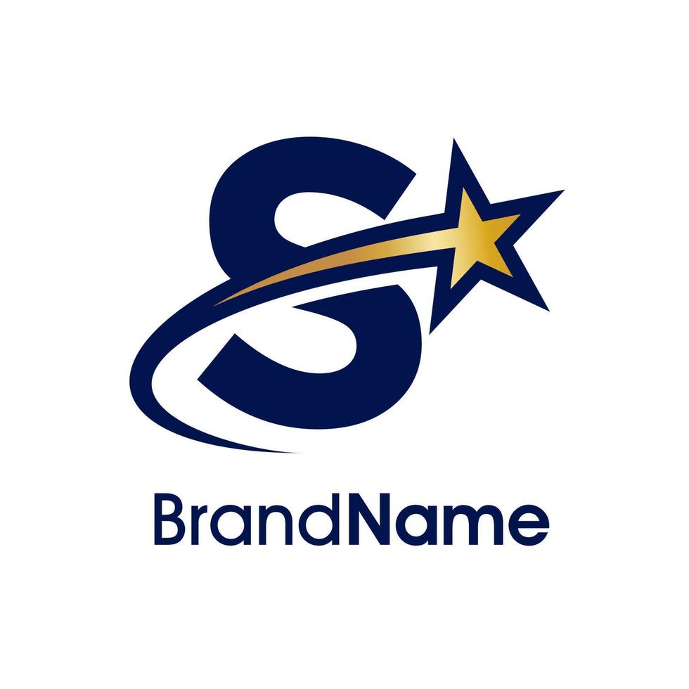 Initial S Star Logo vector