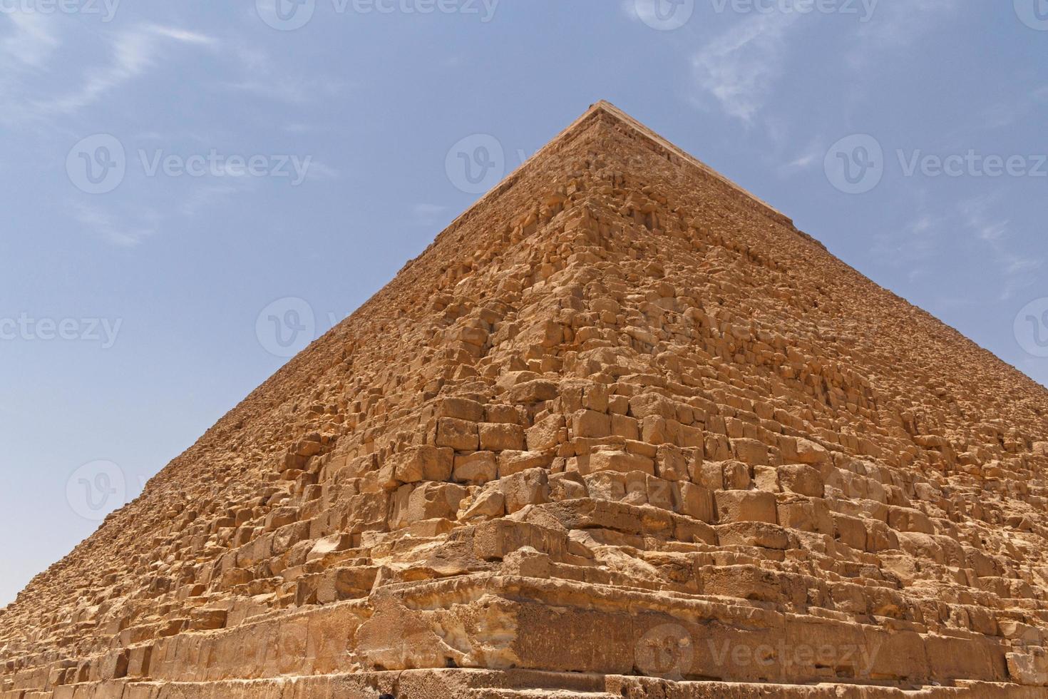 pyramid of Khafre in Giza against blue sky, Egypt photo