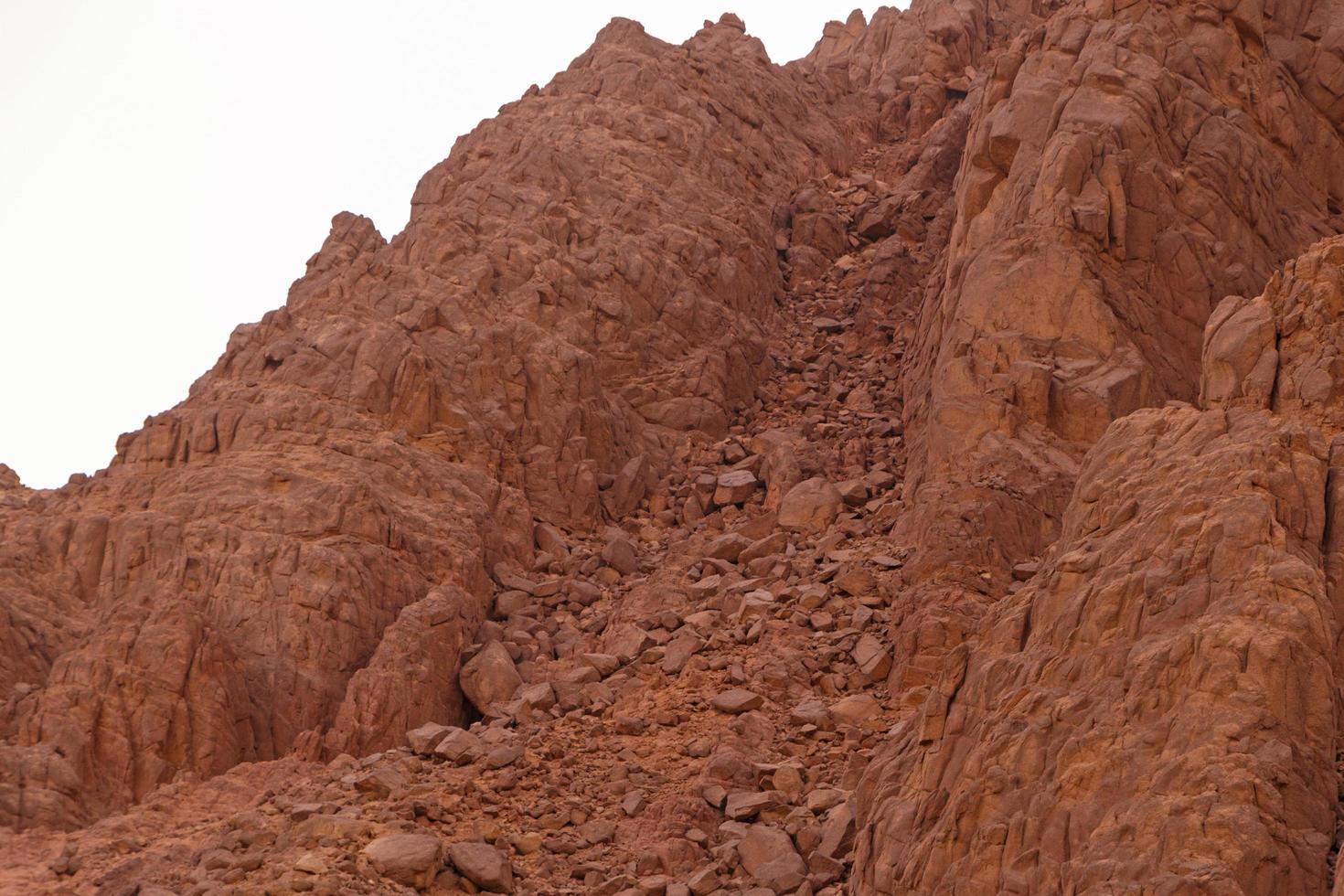 landslide in mountains on Sinai peninsula photo