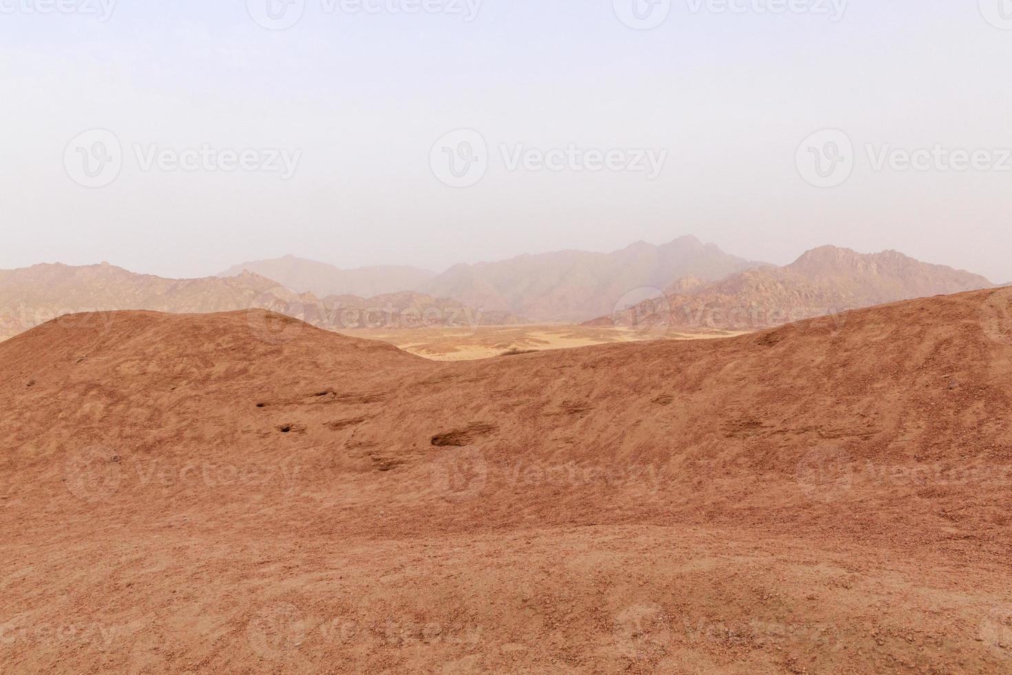 landscape with mountain range at Sinai peninsula, Egypt photo