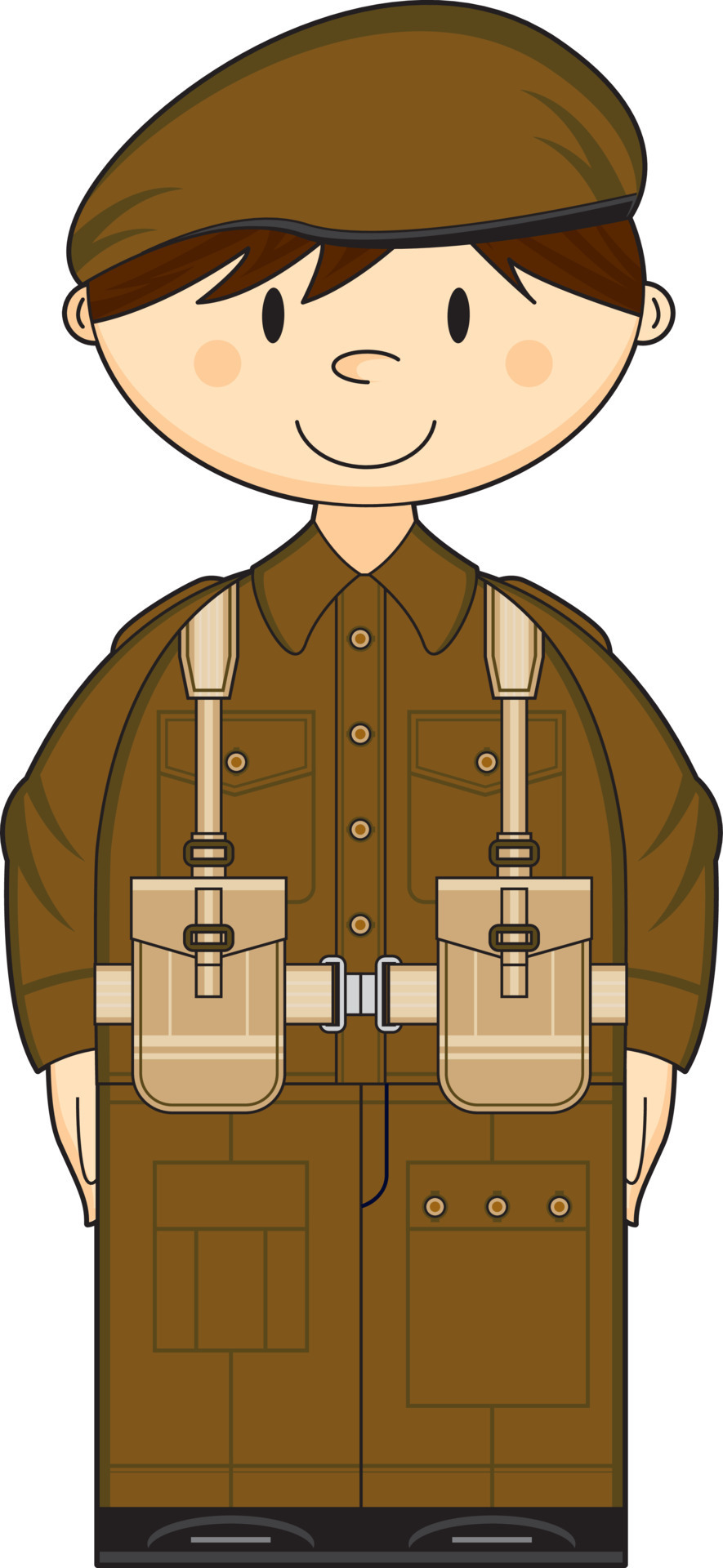 Cartoon WW1 Army Soldier Military History Illustration 22800759 Vector Art  at Vecteezy