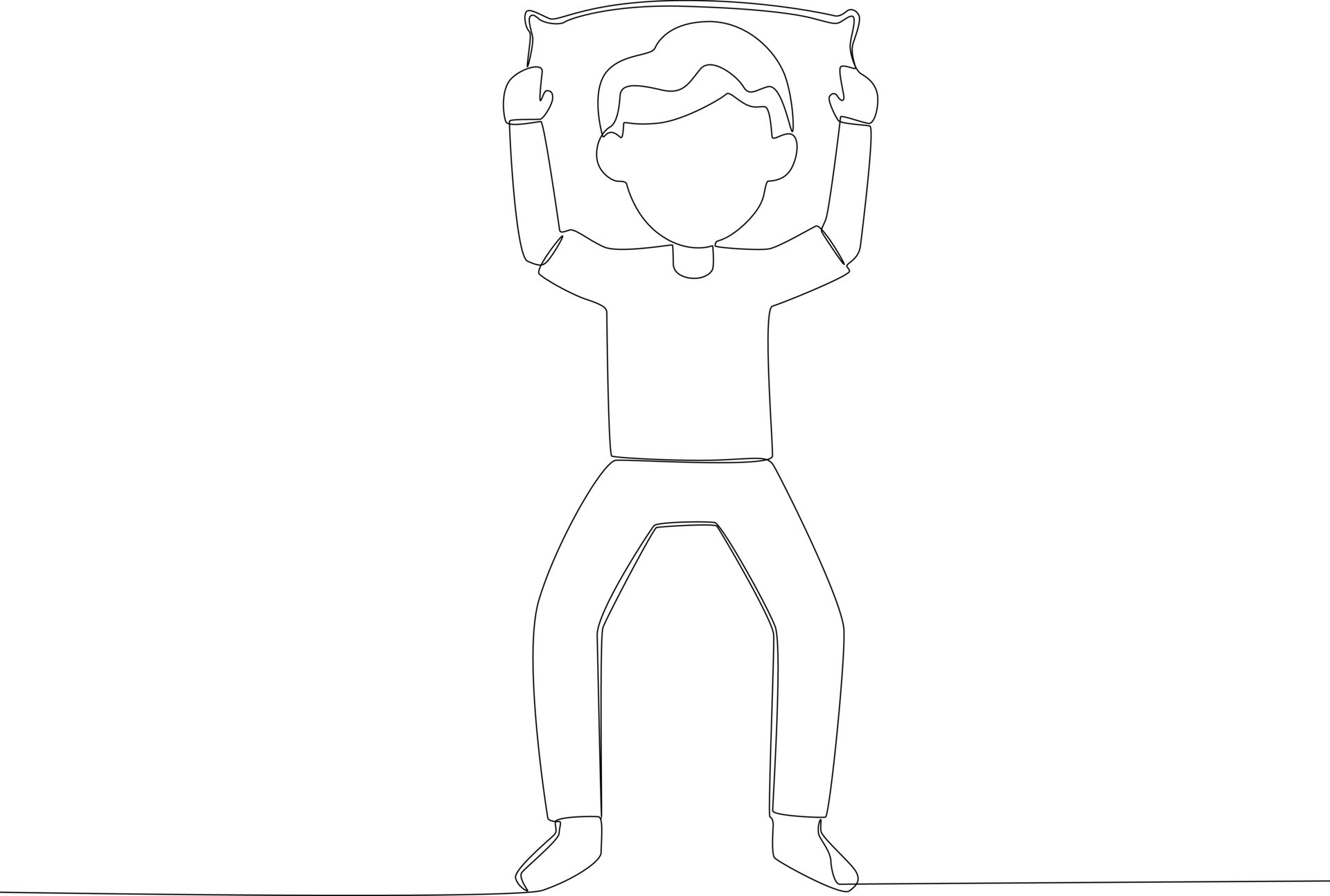 A boy sleeping without a blanket 22800760 Vector Art at Vecteezy