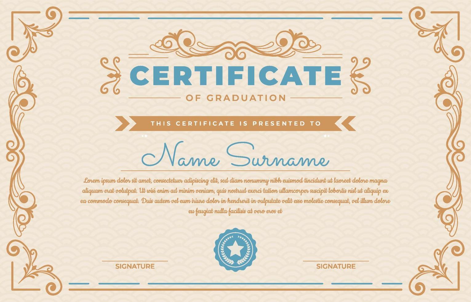 Vintage Certificate Background vector