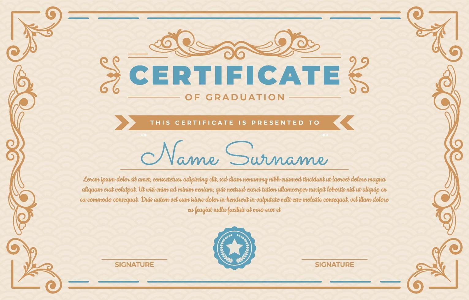 Vintage Certificate Background vector