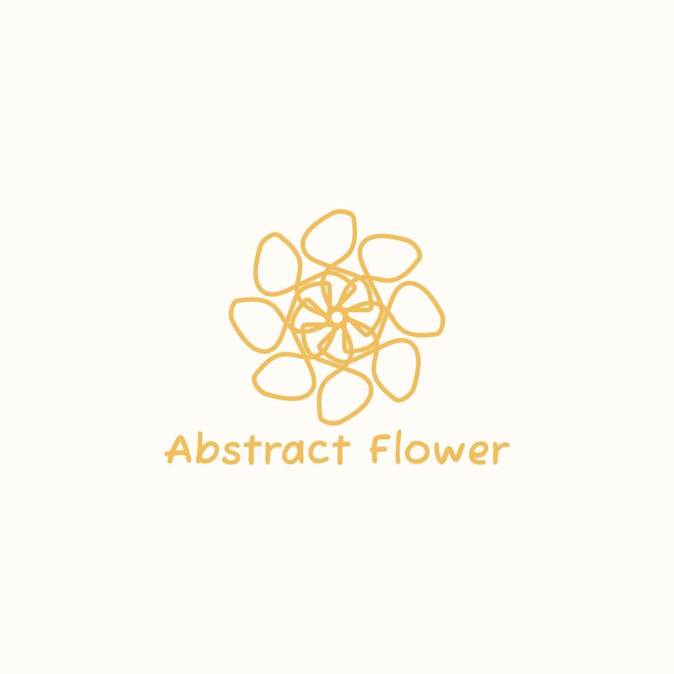 flor logo hecho de resumen líneas. vector