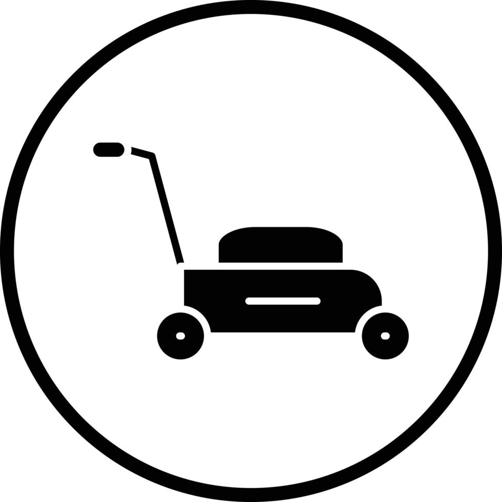 Lawn mower Vector Icon Design