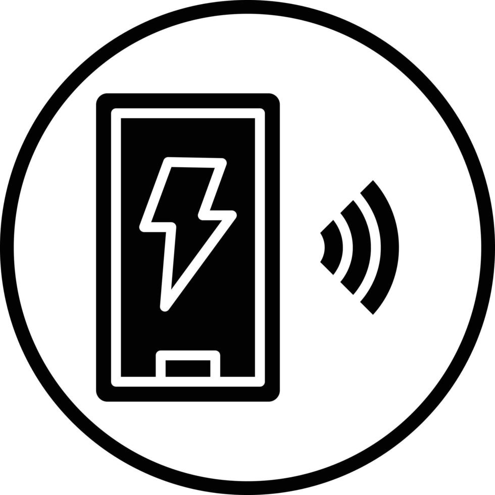 Wireless Charger Vector Icon Design