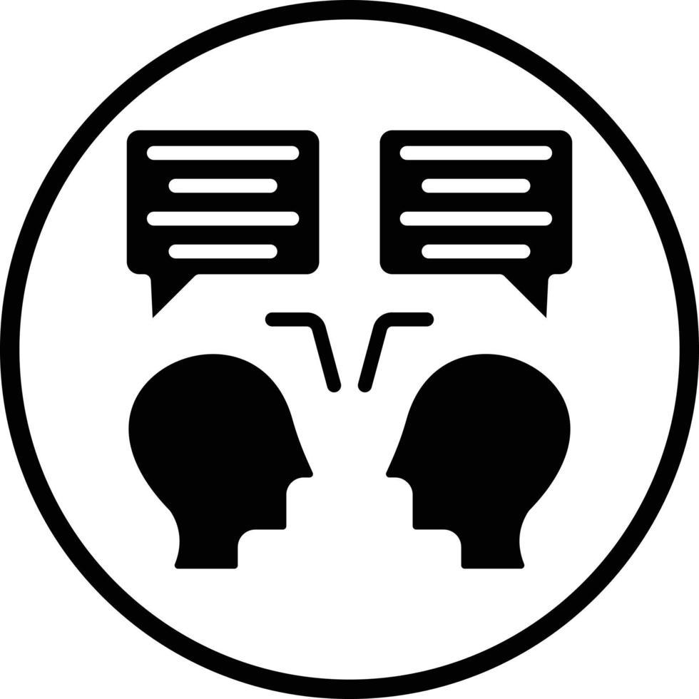 Face to Face Talk Vector Icon Design