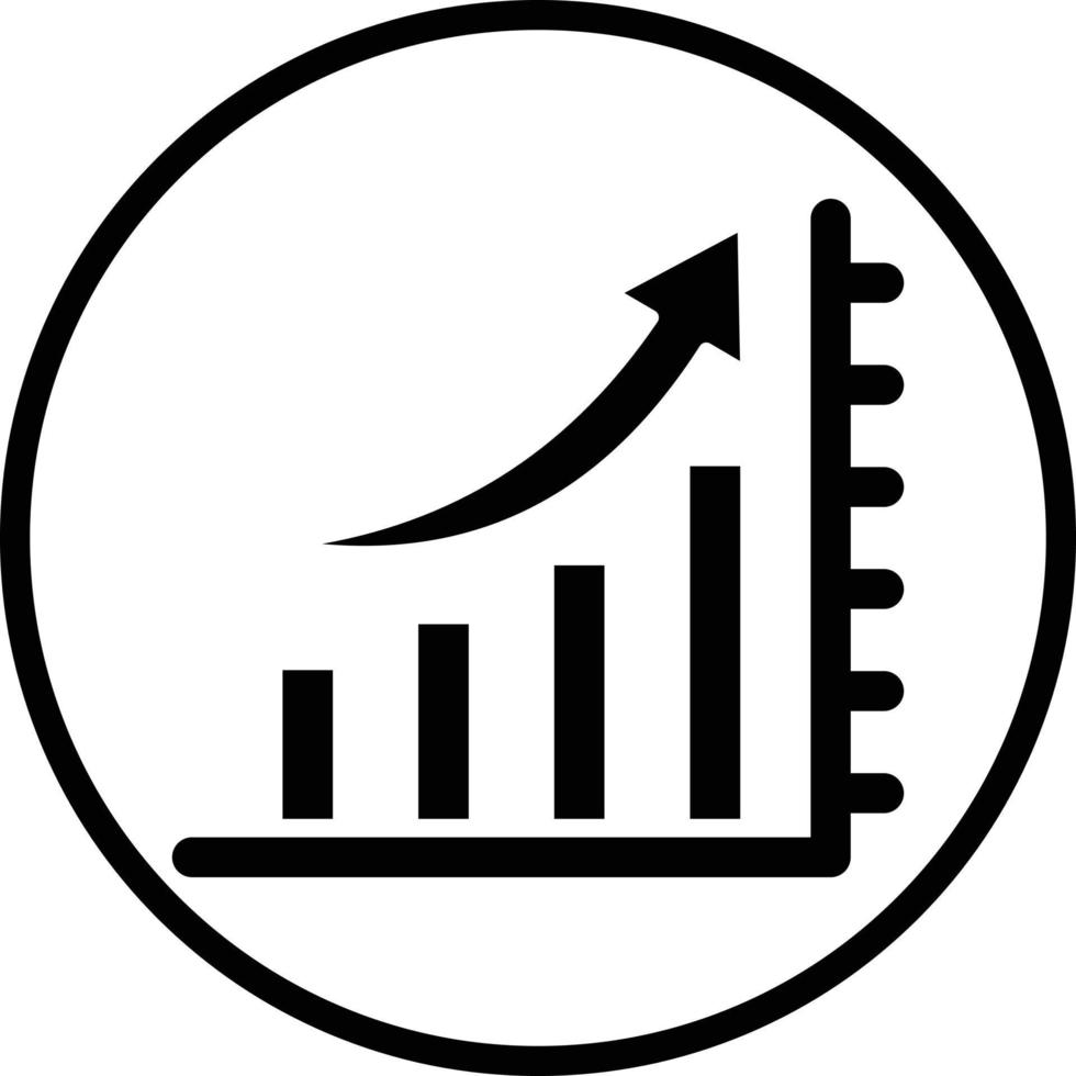 Bar Graph Vector Icon Design