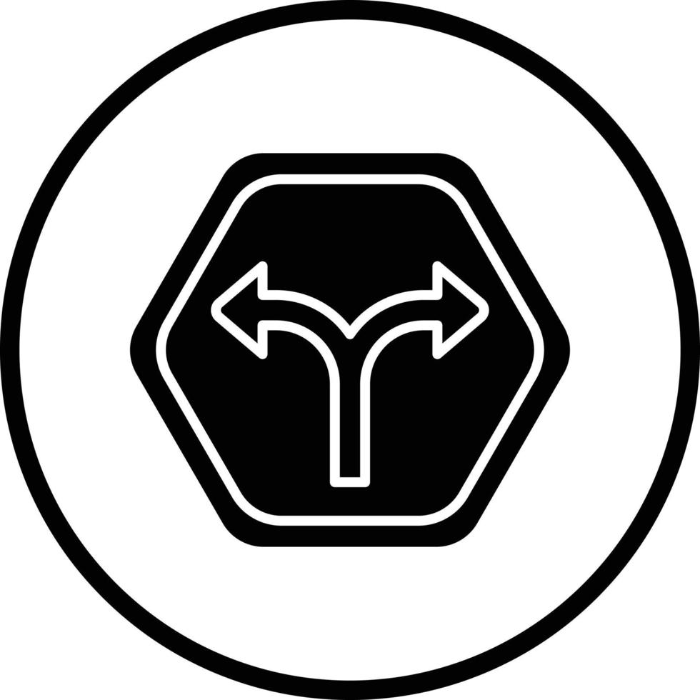 Split Road Vector Icon Design