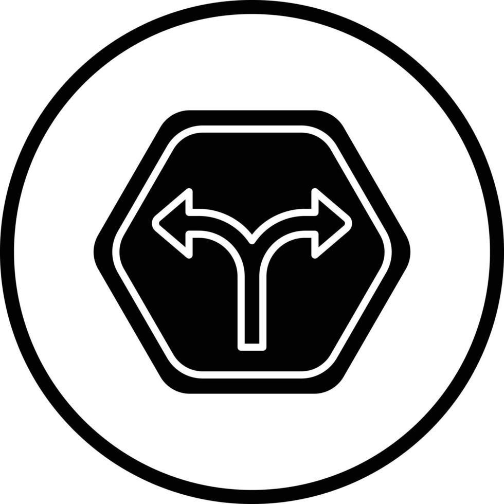 Split Road Vector Icon Design