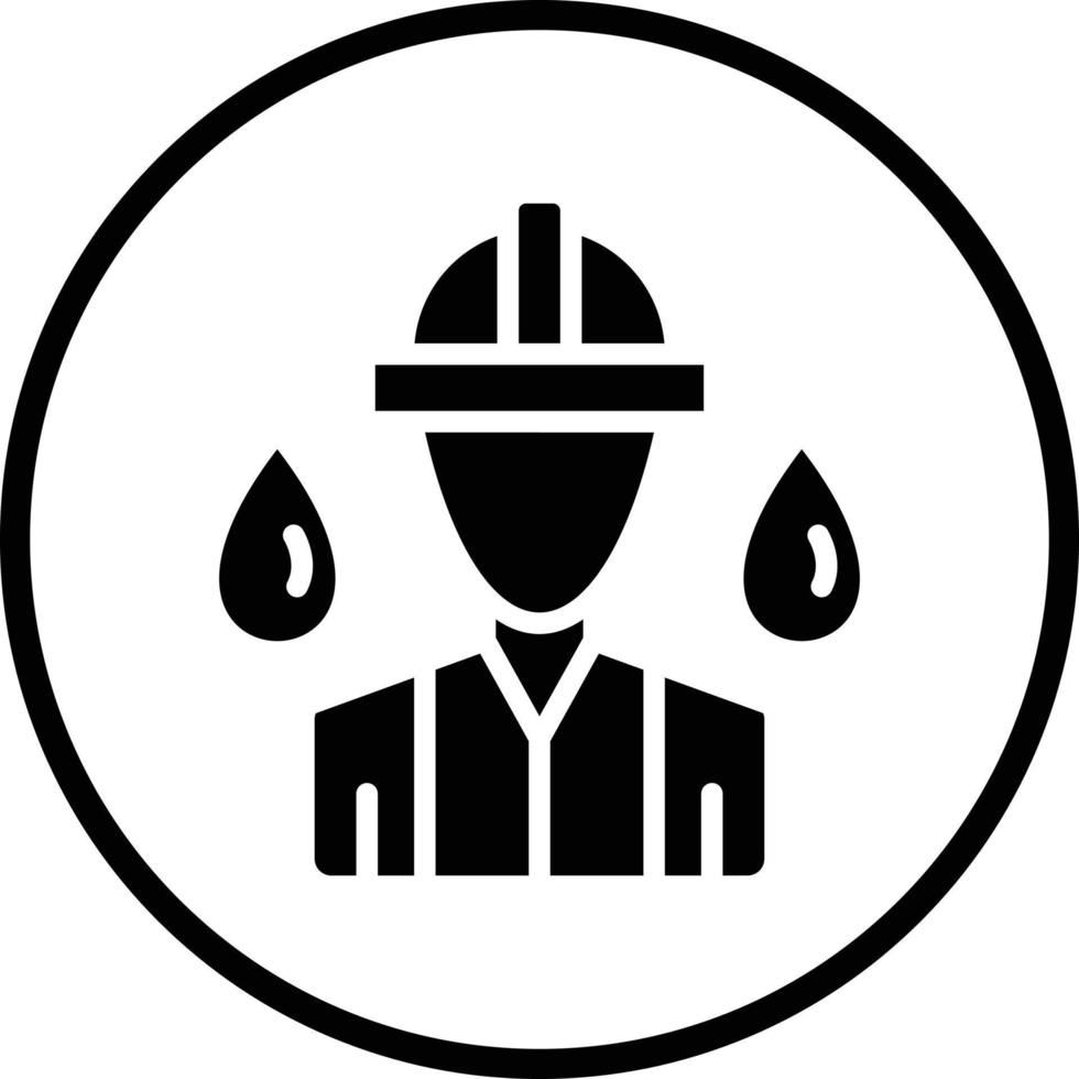 petróleo trabajador vector icono diseño