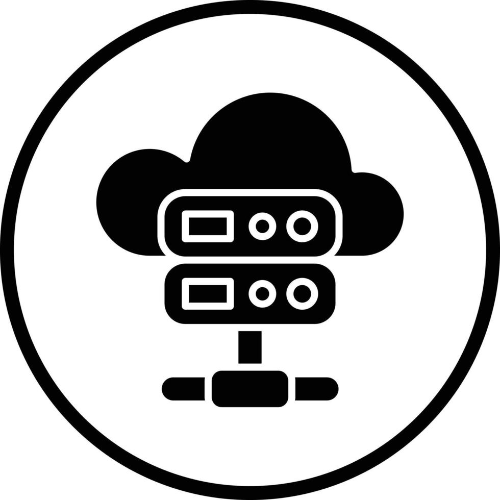 Cloud Server Vector Icon Design