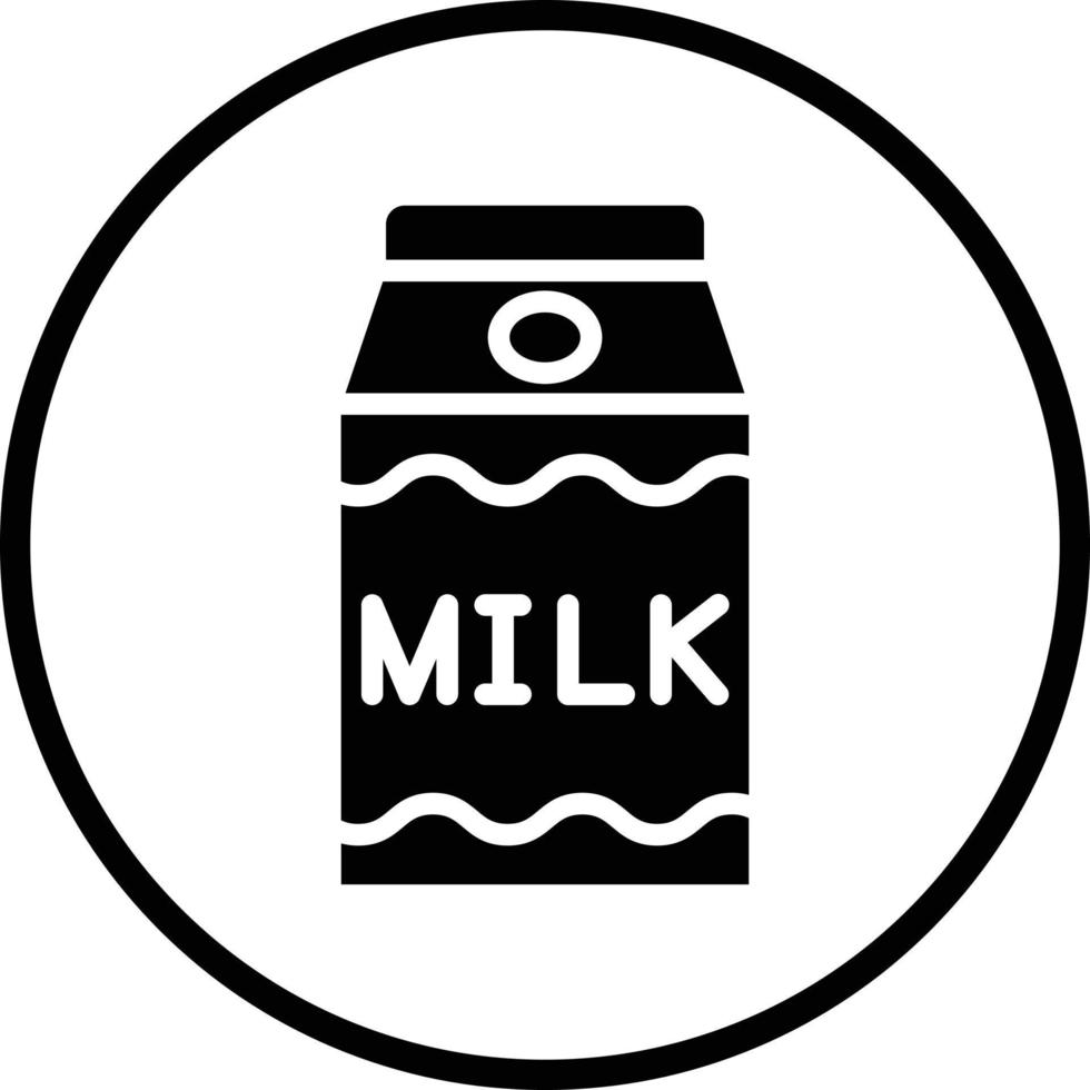 Milk Carton Vector Icon Design