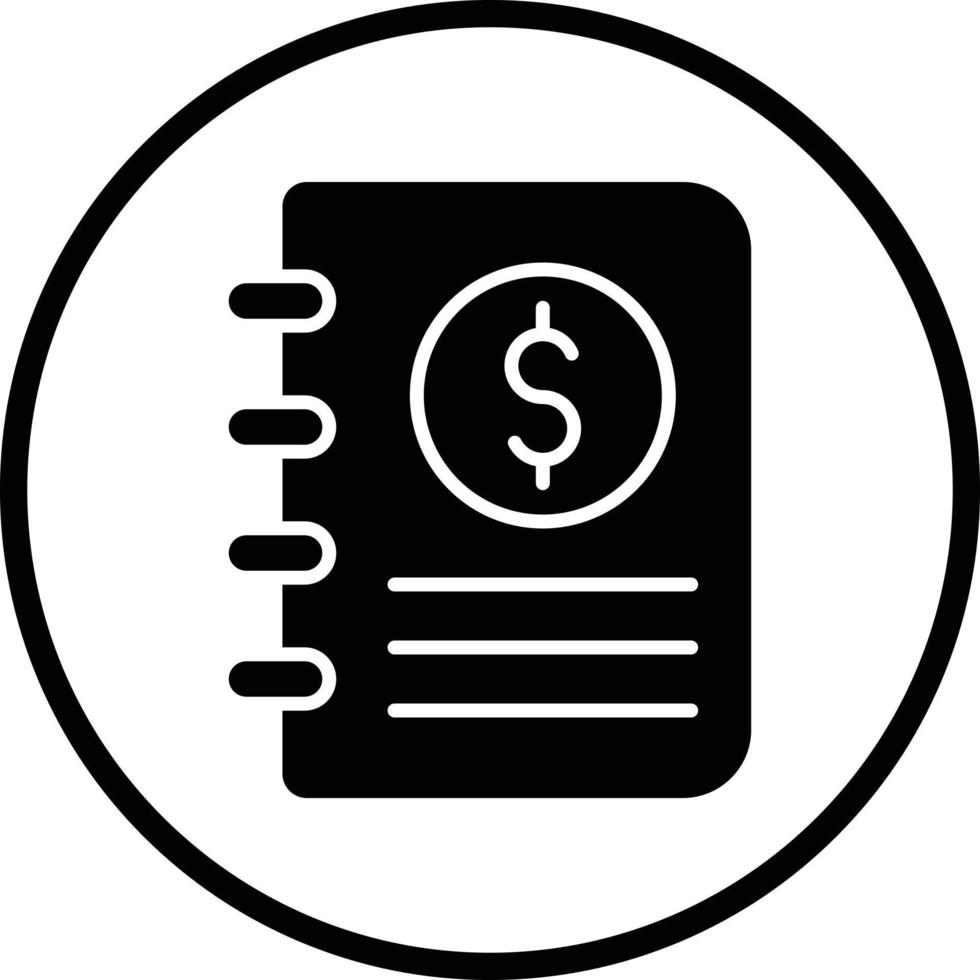 diseño de icono de vector de libro de contabilidad