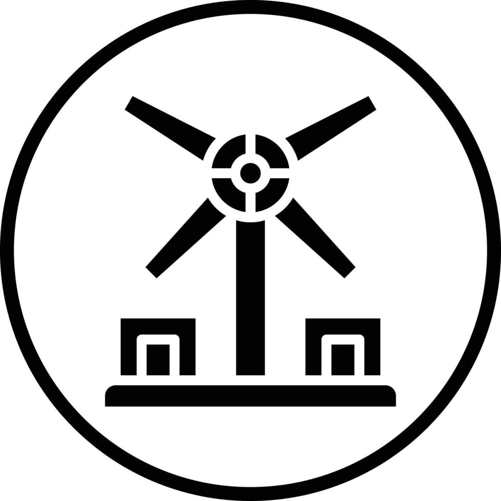 Windmill Vector Icon Design