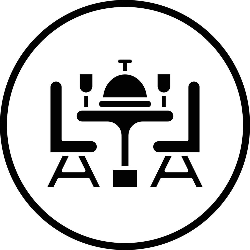 Dining Table Vector Icon Design