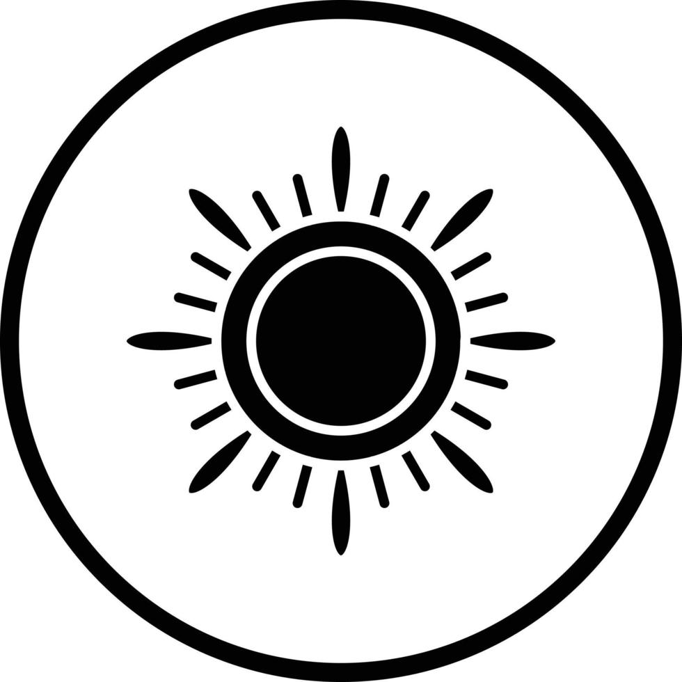 diseño de icono de vector de sol