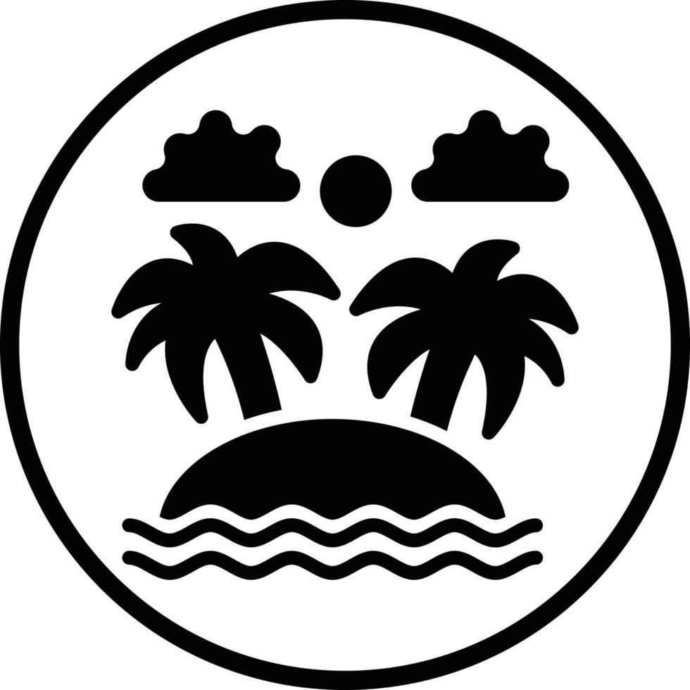 Island Vector Icon Design