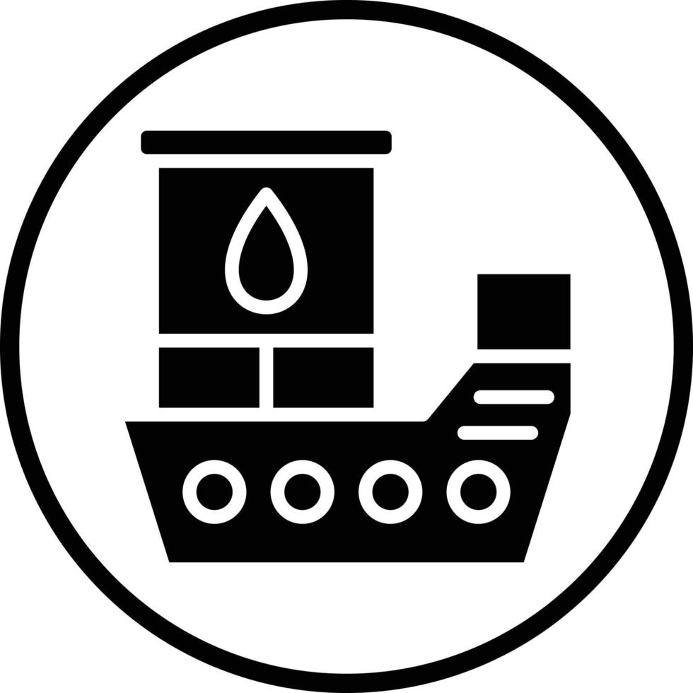 Oil Ship Vector Icon Design