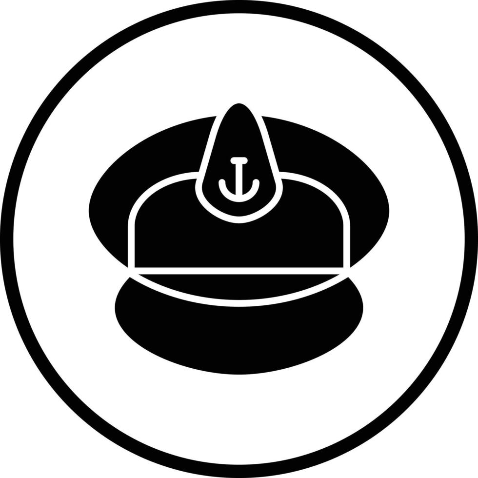 Captain Cap Vector Icon Design