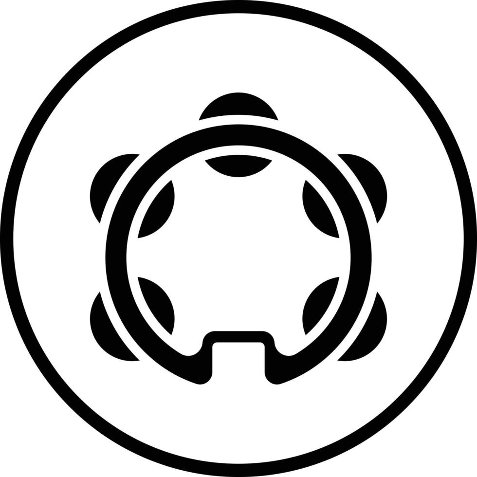 Tambourine Vector Icon Design