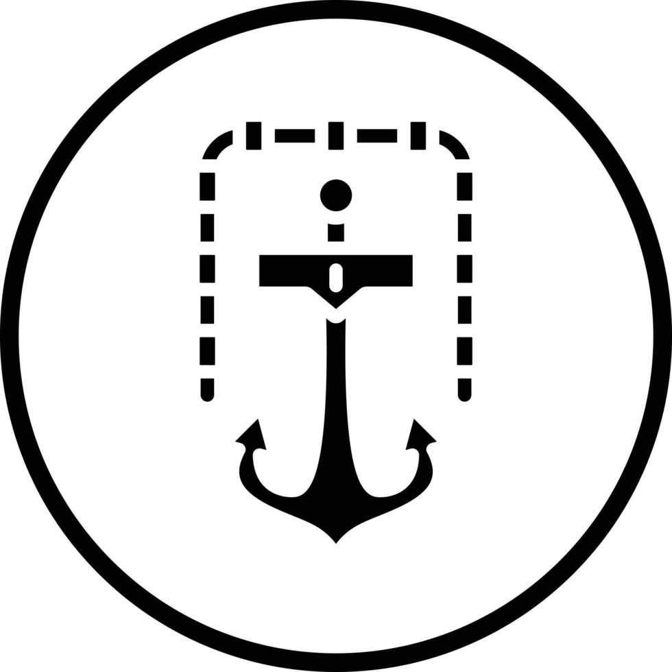 Ship Anchor Vector Icon Design