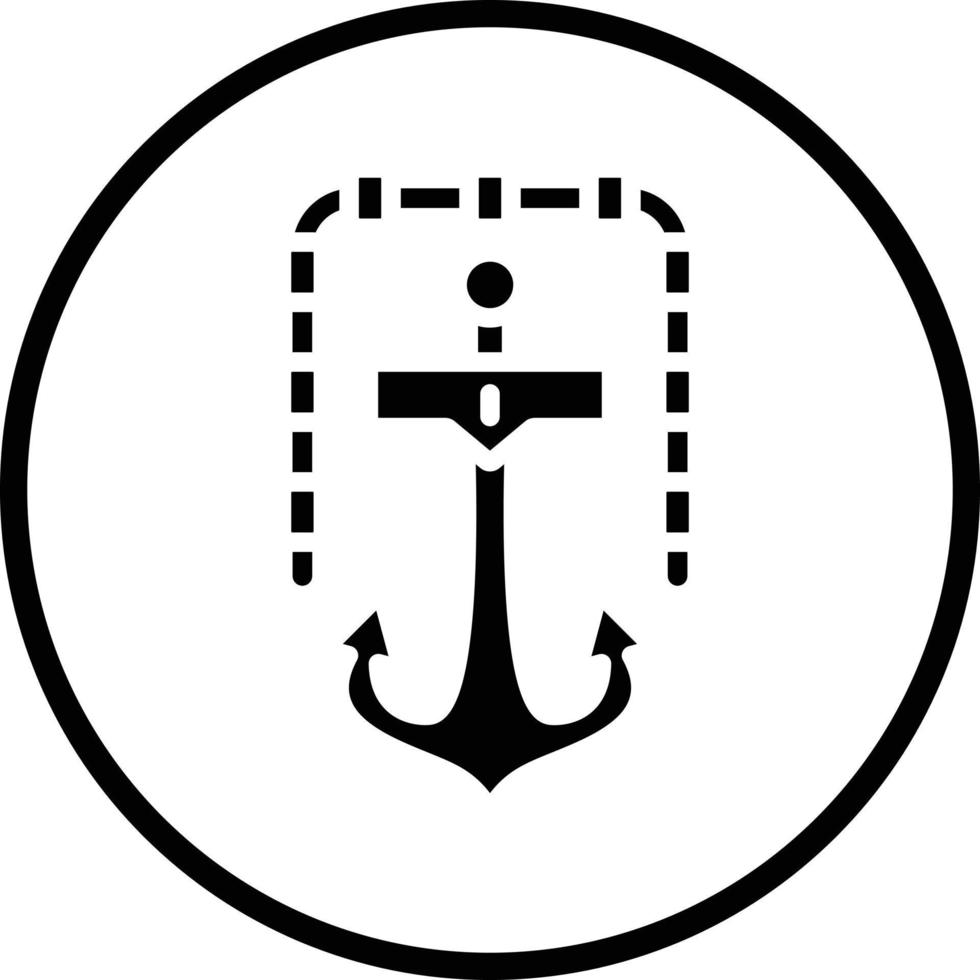 Ship Anchor Vector Icon Design