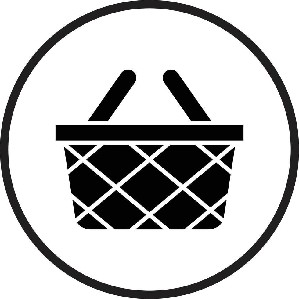 Picnic Basket Vector Icon Design