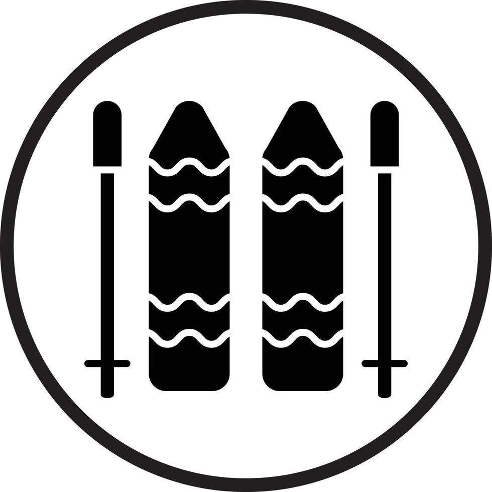 Ski Vector Icon Design