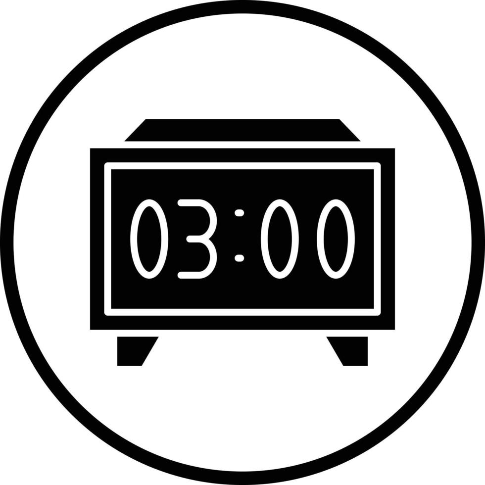 Digital Clock Vector Icon Design