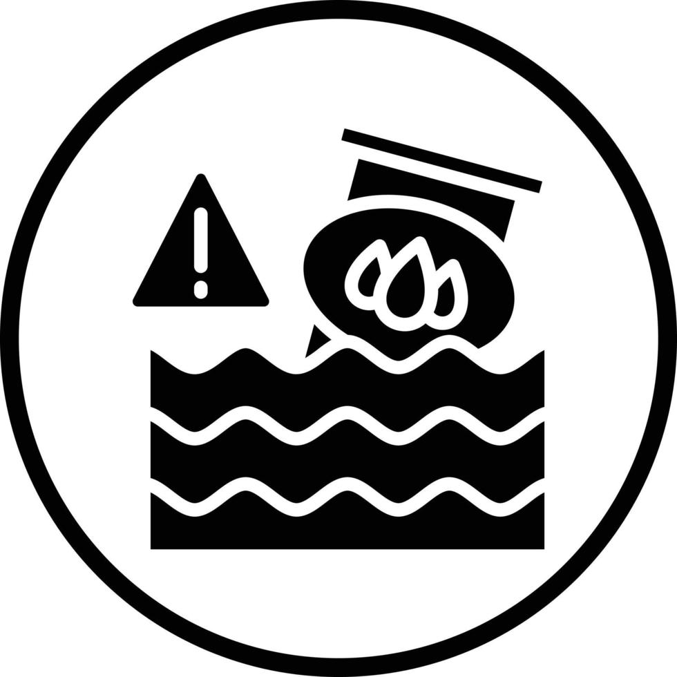 Oil Pollution Vector Icon Design