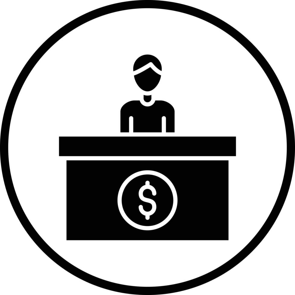 Cash Counter Vector Icon Design