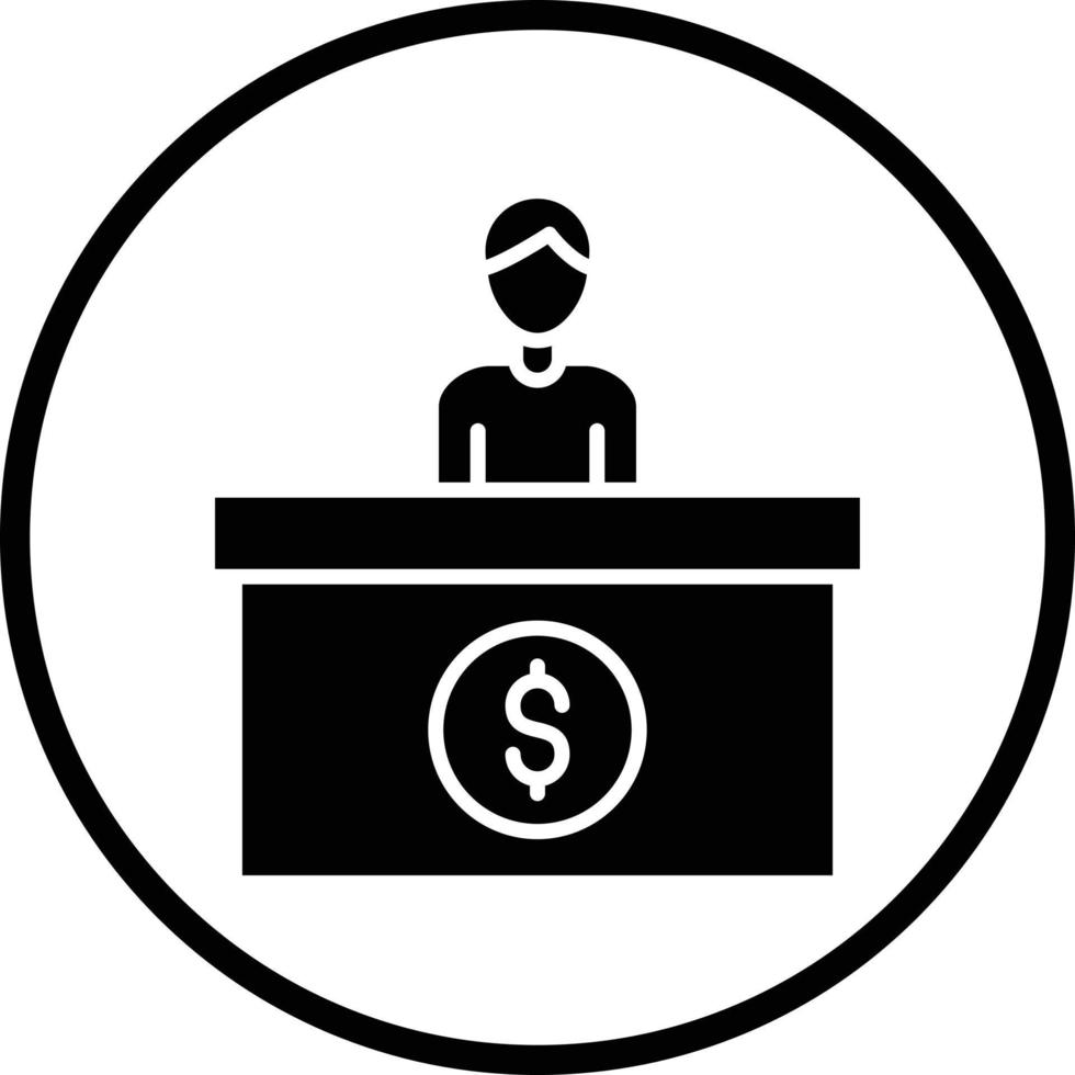 Cash Counter Vector Icon Design