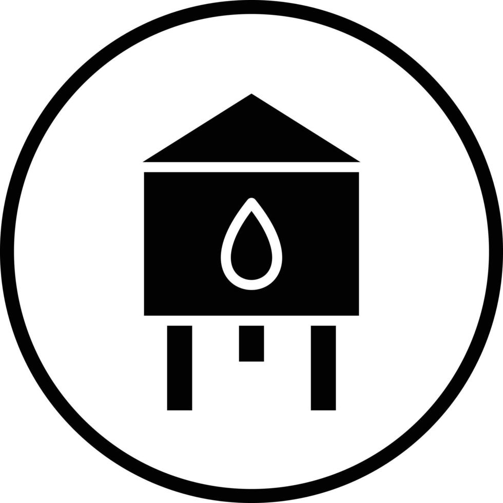 Water Tower Vector Icon Design
