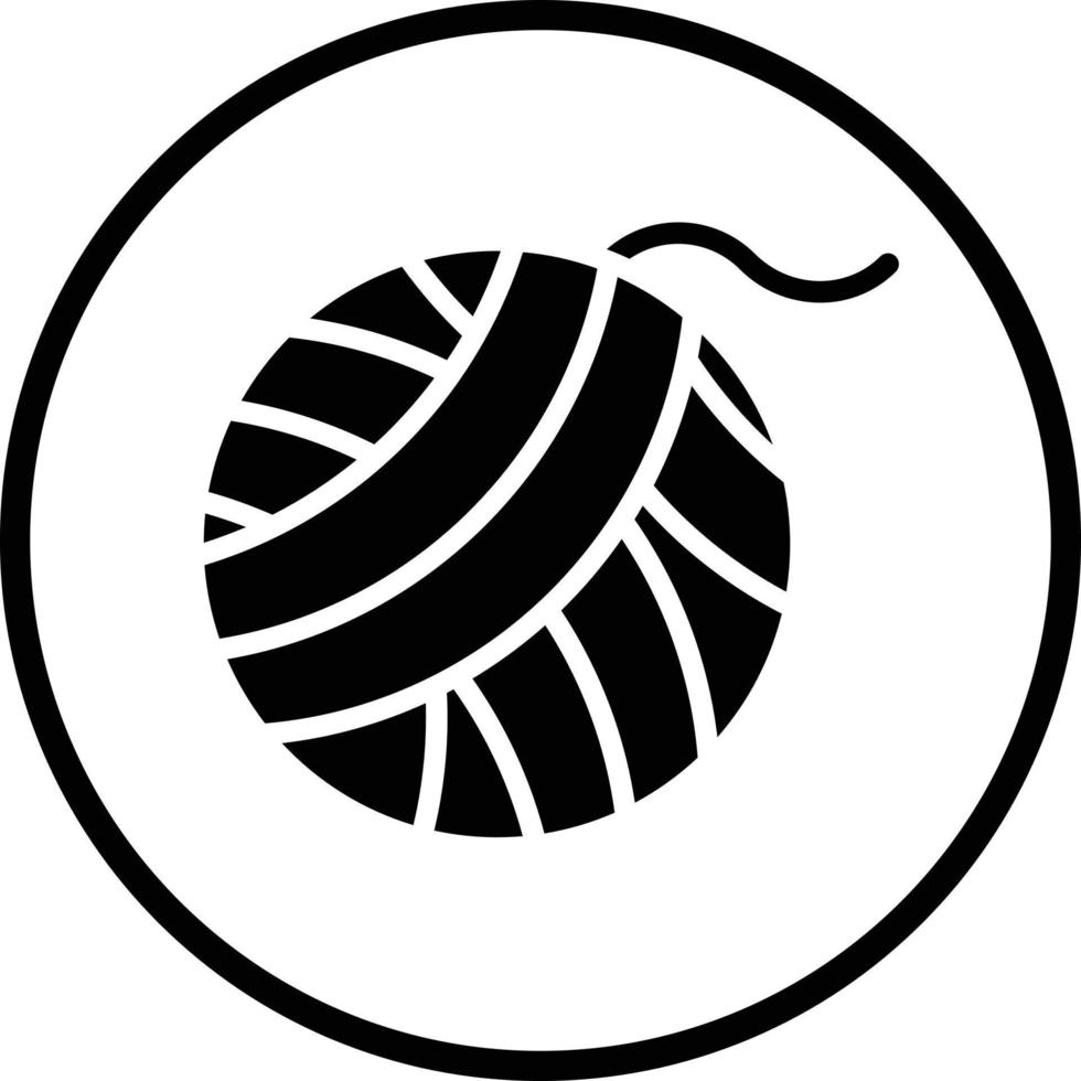 Yarn Ball Vector Icon Design