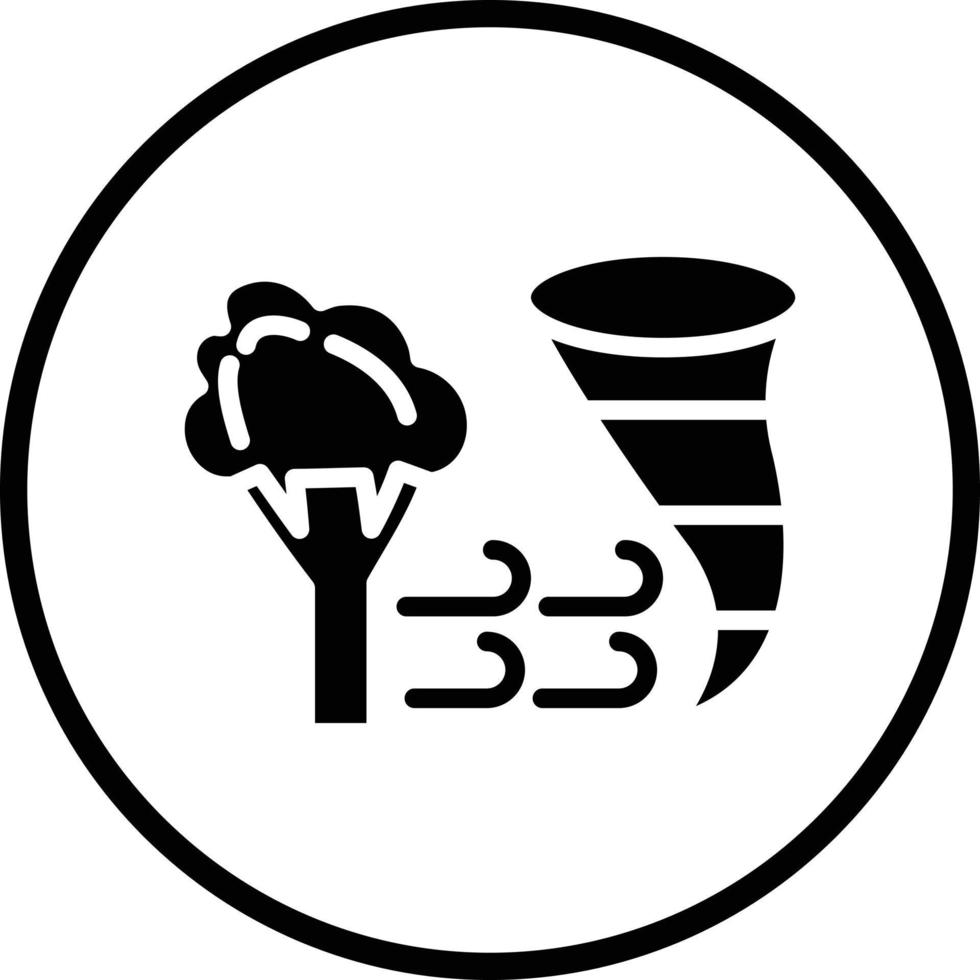 Wind Disaster Vector Icon Design