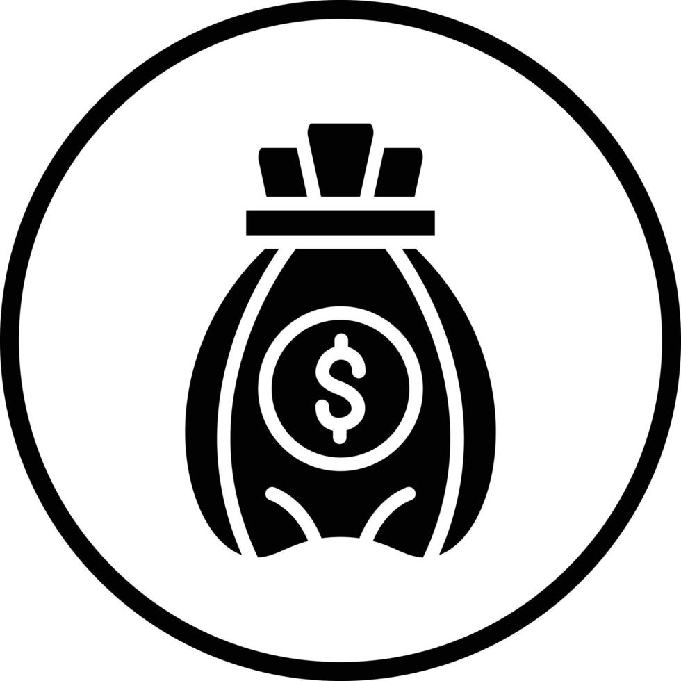 Money Bag Vector Icon Design