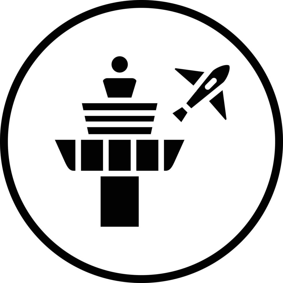 Control Tower Vector Icon Design