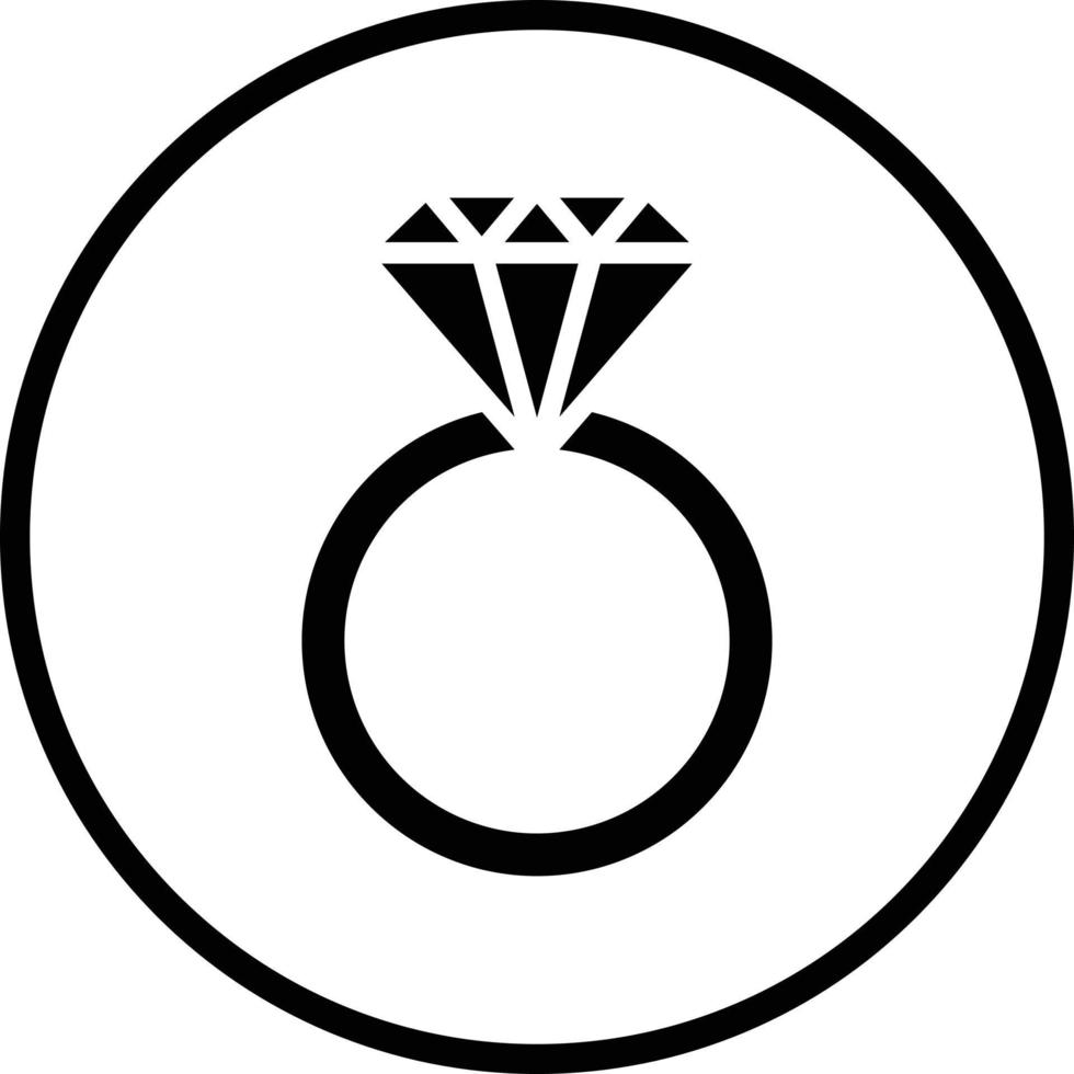 Diamond Ring Vector Icon Design