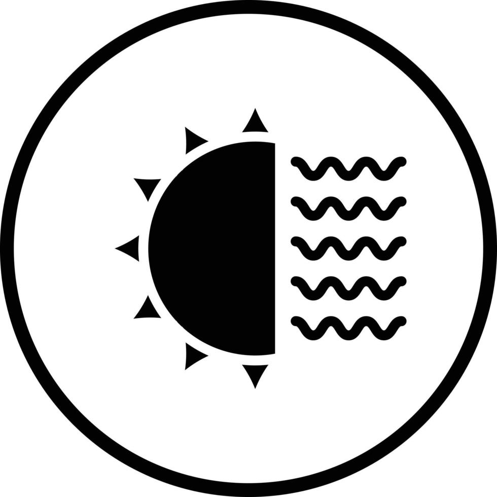 diseño de icono de vector de onda de calor