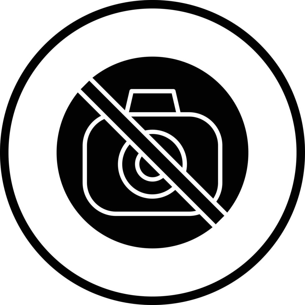 No Camera Vector Icon Design