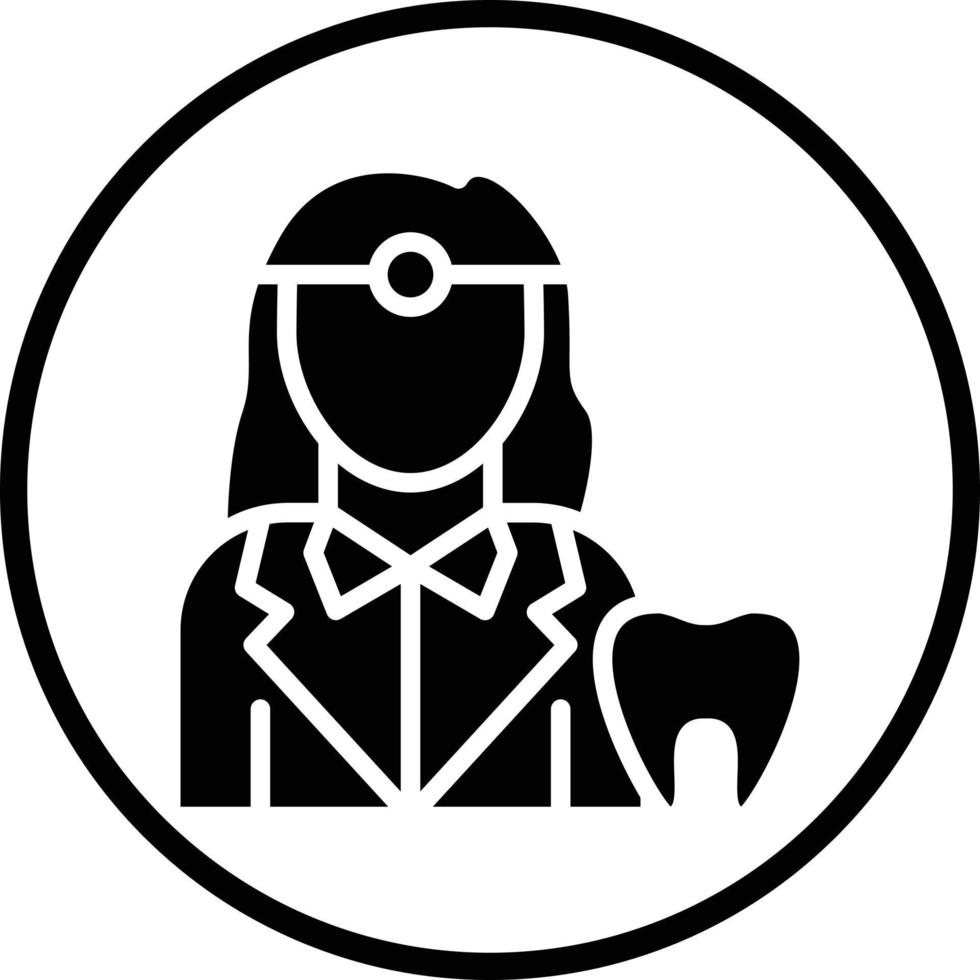 diseño de icono de vector de dentista femenino