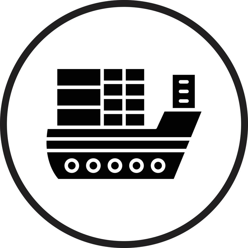 Cargo Ship Vector Icon Design