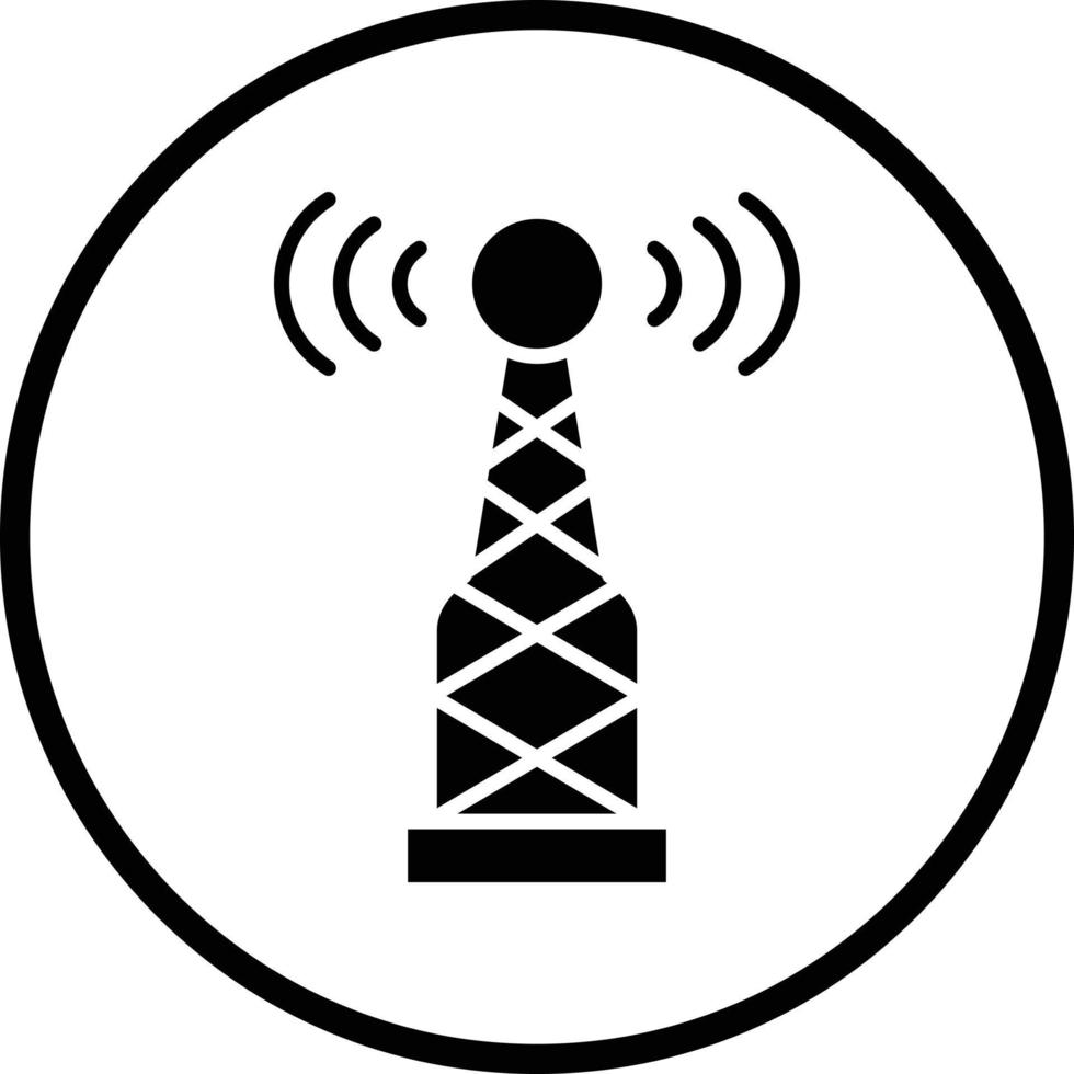 Radio Antenna Vector Icon Design