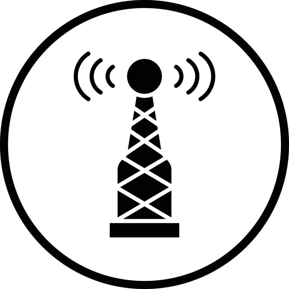 Radio Antenna Vector Icon Design