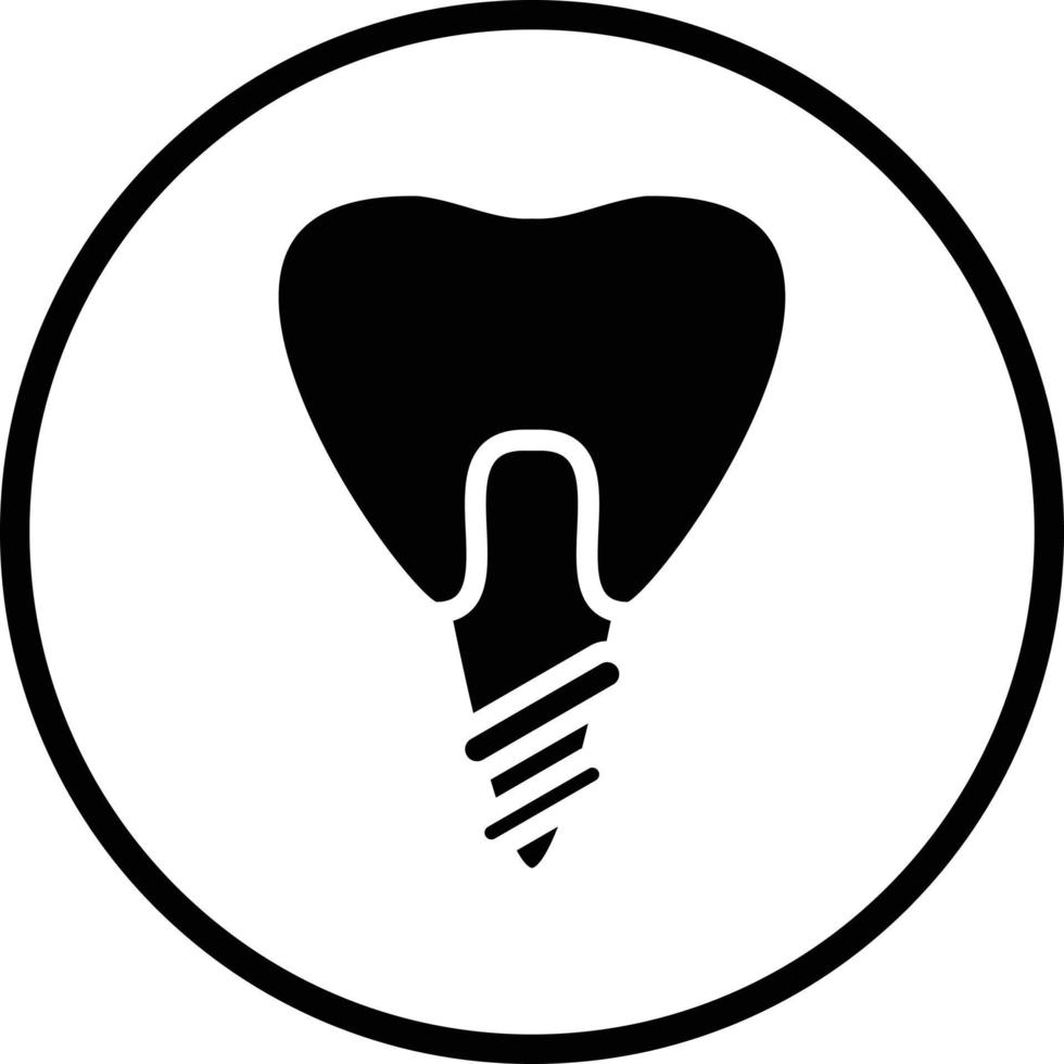 dental implante vector icono diseño