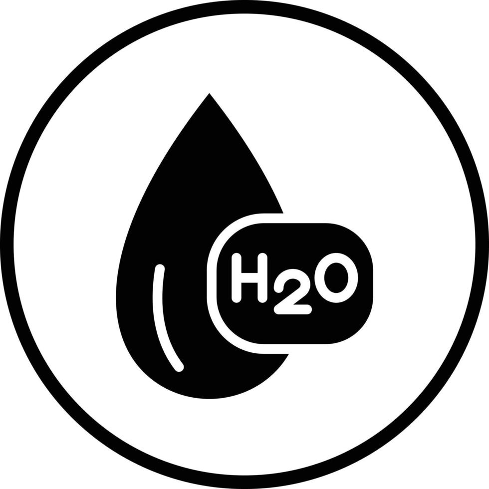 H2O vector icono diseño